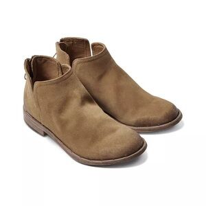 Beek Falcon Classic Leather Suede Ankle Bootie Back Zipper In Chestnut Size 6.5